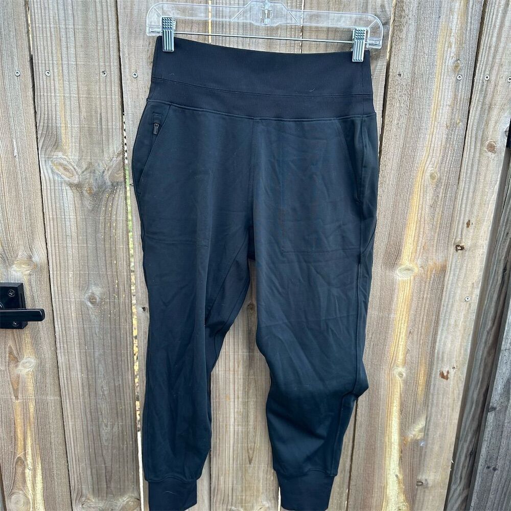 Athleta Women's Black Jogger Pants Size S High-Rise Tapered Casual